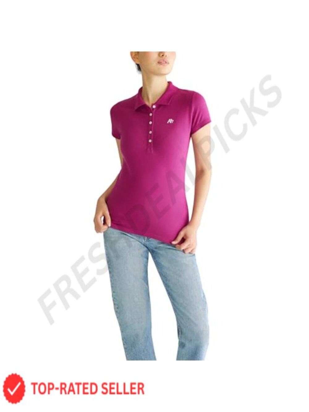 Aero Solid A87 Polo Shirt Slim Fit Ribbed Collar Button Placket